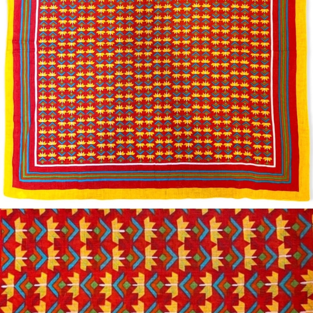 Vintage Colorful Southwestern Print Scarf